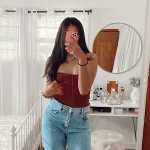 Zara Brown Heart Shaped Corset 🌸